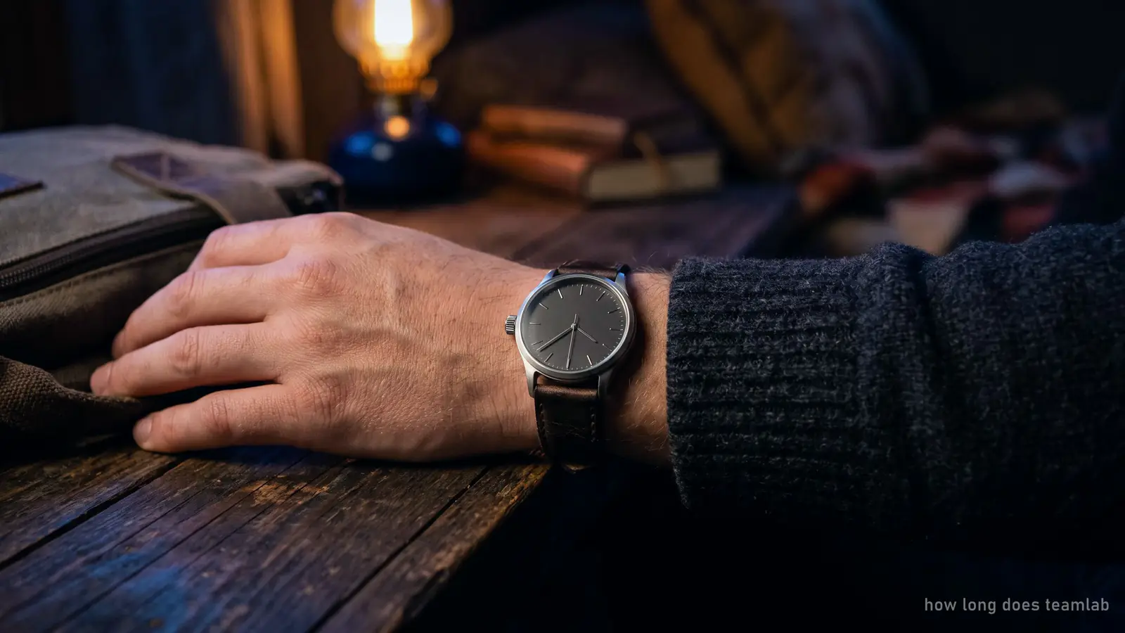Illustration: a wristwatch in a dark room of coloured light, timing a visit